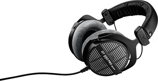 open zoom image for Beyerdynamic DT 990 PRO 250-Ohm Open-Back Headphones, Original Black with Gray Earpads, includes 3-meter coiled cable, View 4