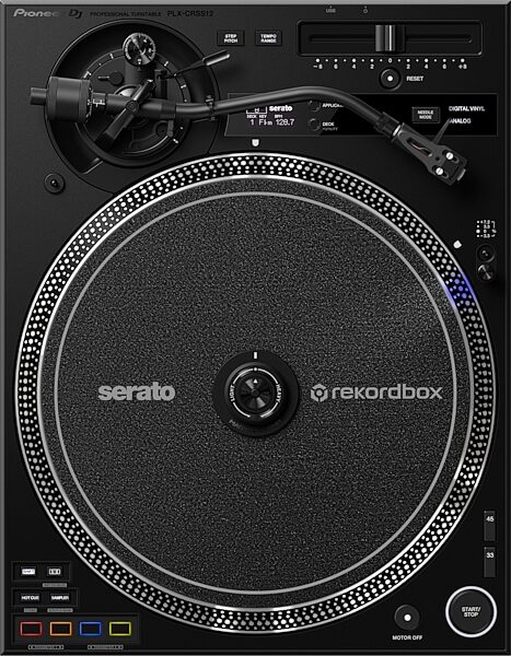 open zoom image for Pioneer DJ PLX-CRSS12 Digital-Analog Hybrid Turntable, New, Action Position Back
