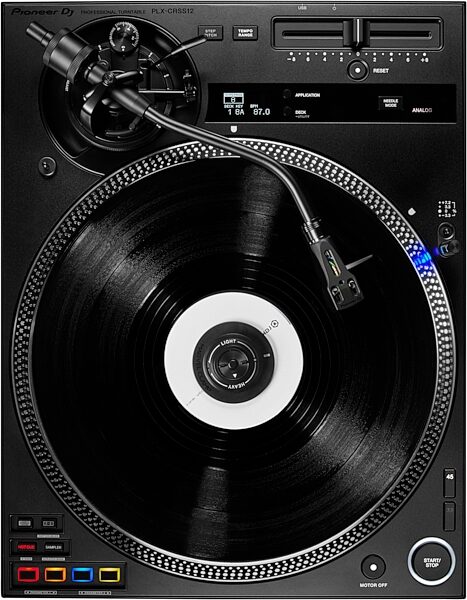 open zoom image for Pioneer DJ PLX-CRSS12 Digital-Analog Hybrid Turntable, New, Action Position Back