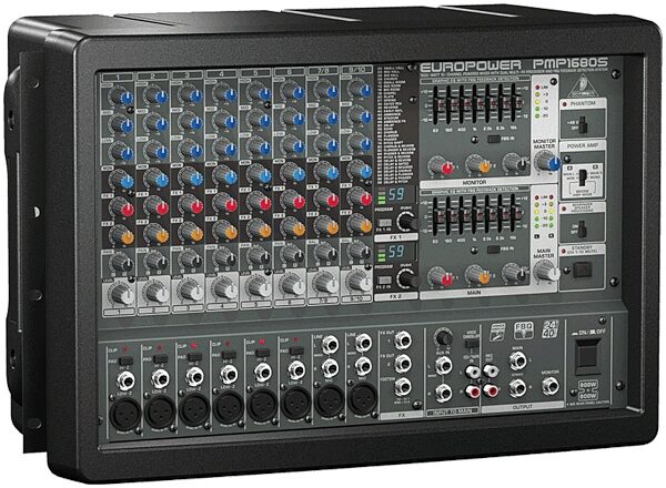 open zoom image for Behringer PMP1680S Europower 10-Channel Powered Mixer (1600 Watts), Left
