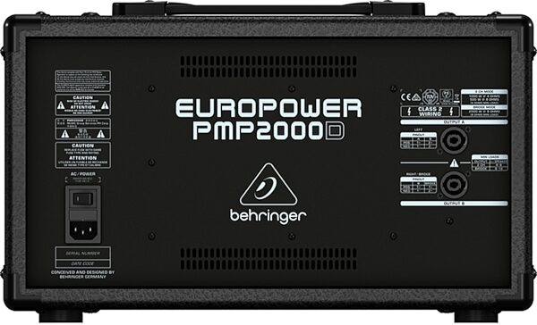 open zoom image for Behringer PMP2000D Powered Mixer (2000 Watts), Rear