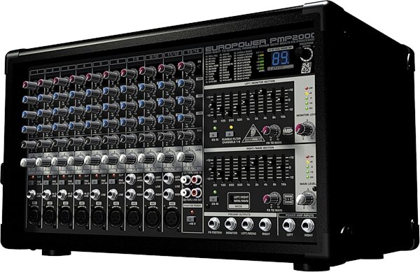 open zoom image for Behringer PMP2000 10-Channel Powered Mixer (800 Watts), Angle