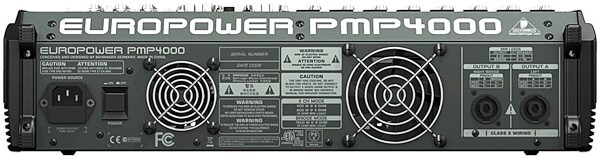 open zoom image for Behringer PMP4000 Europower 16-Channel Powered Mixer (1600 Watts), Rear