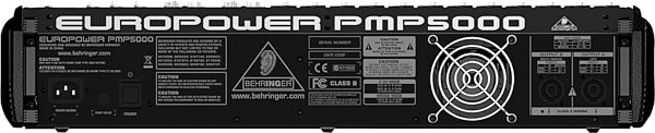 open zoom image for Behringer PMP5000 20-Channel Powered Mixer (1200 Watts), Rear