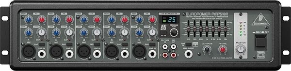 open zoom image for Behringer PMP518M 5-Channel Powered Mixer (180 Watts), Front