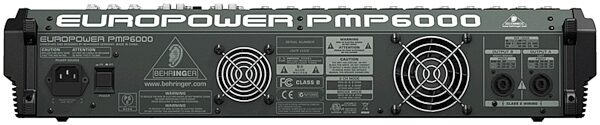 open zoom image for Behringer PMP6000 20-Channel Powered Mixer (1600 Watts), Rear