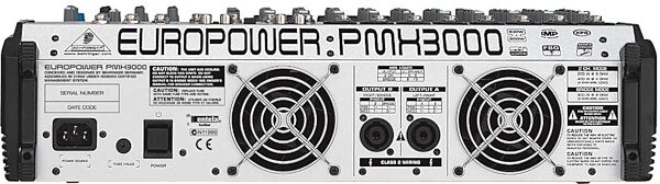 open zoom image for Behringer PMH3000 16-Channel Powered Mixer with FX (800 Watts), Back
