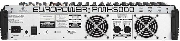 open zoom image for Behringer PMH5000 20-Channel Powered Mixer with FX (800 Watts), Back