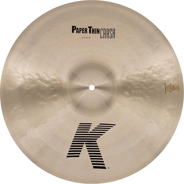 open zoom image for Zildjian K Paper Thin Crash Cymbal, 18 inch, Action Position Back