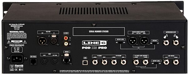 open zoom image for Line 6 POD X3 Pro Guitar Multi-Effects Processor, Rear
