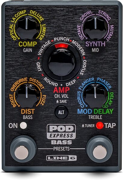 open zoom image for Line 6 POD Express Bass Multi-FX and Amp Modeling Pedal, New, Action Position Back