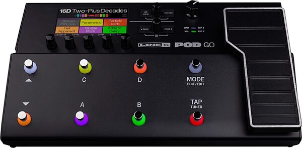 open zoom image for Line 6 POD Go Guitar Effects Processor Pedalboard, Black, Action Position Back