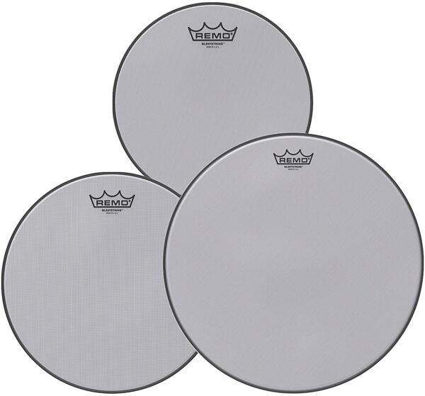 open zoom image for Remo Silentstroke ProPack Drumheads, White, 10, 12, and 16 inch Pack, Main