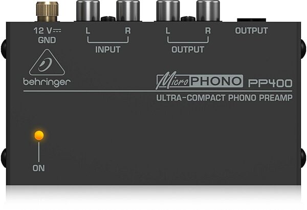 open zoom image for Behringer PP400 MicroPHONO Ultra-Compact Phono Preamp, Top