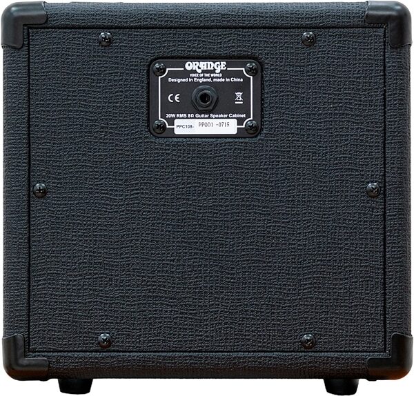 open zoom image for Orange PPC108 Guitar Speaker Cabinet (1x8"), Black, Main Back