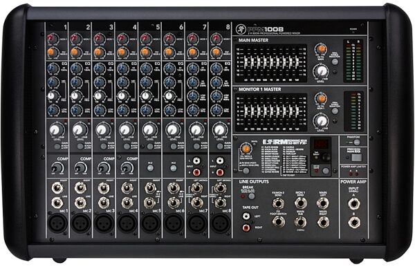 open zoom image for Mackie PPM1008 8-Channel Powered Mixer (Stereo, 1600 Watts), Main
