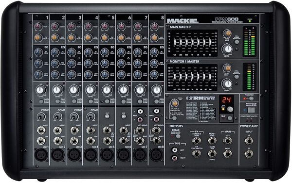 open zoom image for Mackie PPM608 8-Channel Powered Mixer (Stereo, 1000 Watts), Main