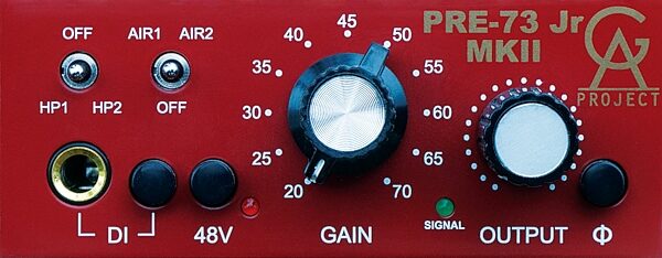 open zoom image for Golden Age Project Pre-73 Jr MKII Vintage-Style Microphone Preamplifier, New, Action Position Front