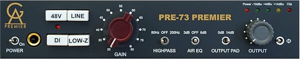 open zoom image for Golden Age Project Pre-73 Premier Microphone Preamplifier, New, Action Position Front