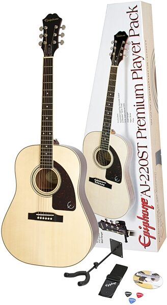 open zoom image for Epiphone AJ220ST Acoustic Guitar Player Pack, Main