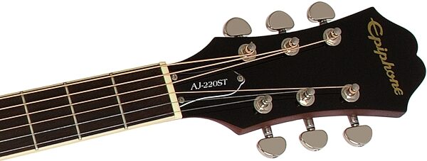 open zoom image for Epiphone AJ220ST Acoustic Guitar Player Pack, Headstock