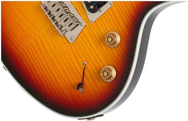 open zoom image for Epiphone Nighthawk Custom Reissue Electric Guitar, Fireburst - Controls