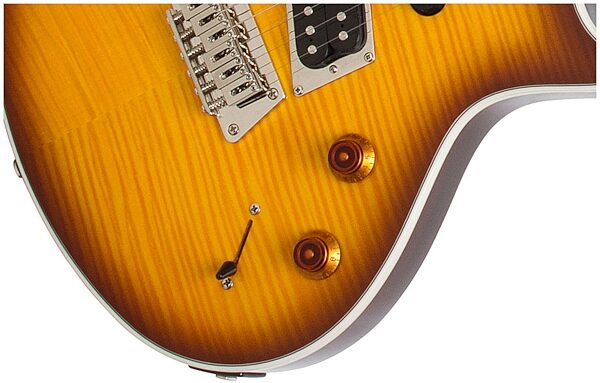 open zoom image for Epiphone Nighthawk Custom Reissue Electric Guitar, Honey Burst - Controls