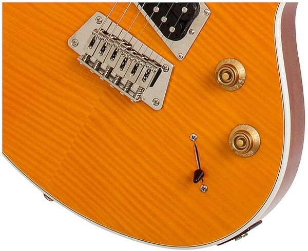 open zoom image for Epiphone Nighthawk Custom Reissue Electric Guitar, Transparent Amber - Controls