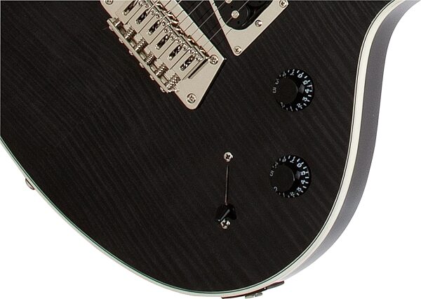 open zoom image for Epiphone Nighthawk Custom Reissue Electric Guitar, Transparent Black - Controls