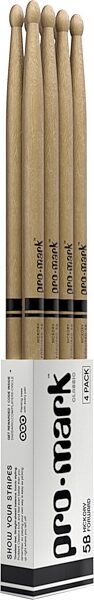 open zoom image for ProMark 5B Drumsticks, 4-Pack, Wood Tip, Action Position Back