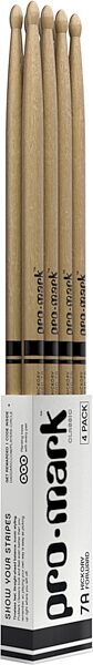 open zoom image for ProMark 7A Drumsticks, 4-Pack, Wood Tip, Action Position Back
