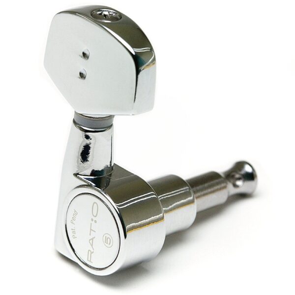 open zoom image for Graph Tech Ratio Tuned Contemporary Acoustic Machine Heads, Chrome, PRN 2411 C0, Main