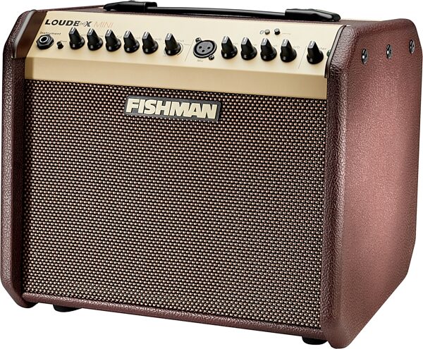 open zoom image for Fishman Loudbox Mini Acoustic Guitar Combo Amplifier with Bluetooth (60 Watts), New, Action Position Back