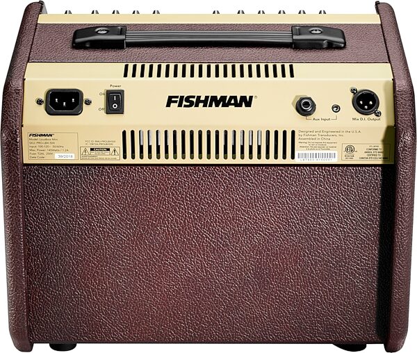 open zoom image for Fishman Loudbox Mini Acoustic Guitar Combo Amplifier with Bluetooth (60 Watts), New, Action Position Back