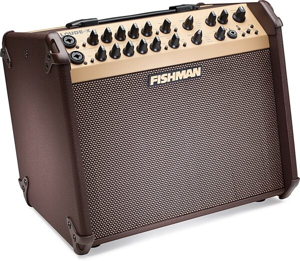 open zoom image for Fishman Loudbox Artist Acoustic Guitar Combo Amplifier with Bluetooth (120 Watts), Brown, Angled Front