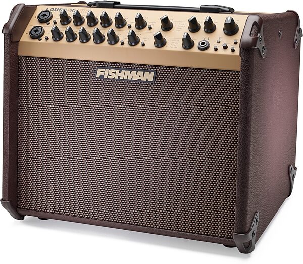 open zoom image for Fishman Loudbox Artist Acoustic Guitar Combo Amplifier with Bluetooth (120 Watts), Brown, Angled Front