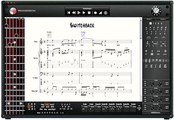 open zoom image for Notion Progression Guitar Notation/Tablature Software for Guitarists, Screenshot