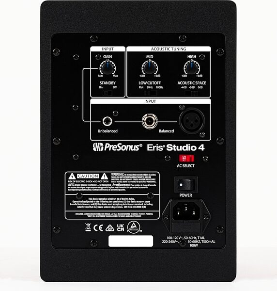 open zoom image for PreSonus Eris Studio 4 Active Studio Monitor, New, Action Position Back