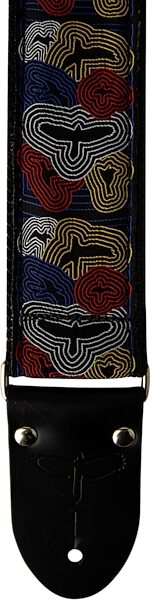 open zoom image for PRS Jacquard Guitar Strap, Retro Sonar Birds, 2 inch, Action Position Back