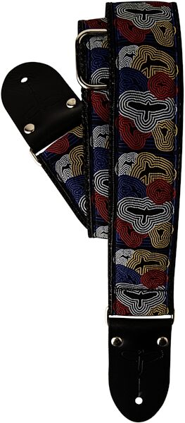 open zoom image for PRS Jacquard Guitar Strap, Retro Sonar Birds, 2 inch, Action Position Back