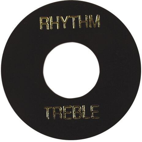 open zoom image for Gibson Switch Washer, Black with Gold Imprint, Black with Gold Imprint