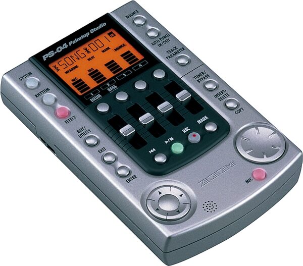 open zoom image for Zoom PS04 Palmtop Studio 4-Track Recorder, Angle View