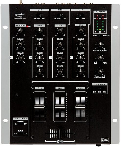 open zoom image for Gemini PS626X 3-Channel Professional Scratch DJ Mixer, Main