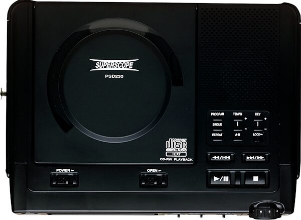 open zoom image for Superscope PSD230 Performing Arts Portable CD Player, Top View
