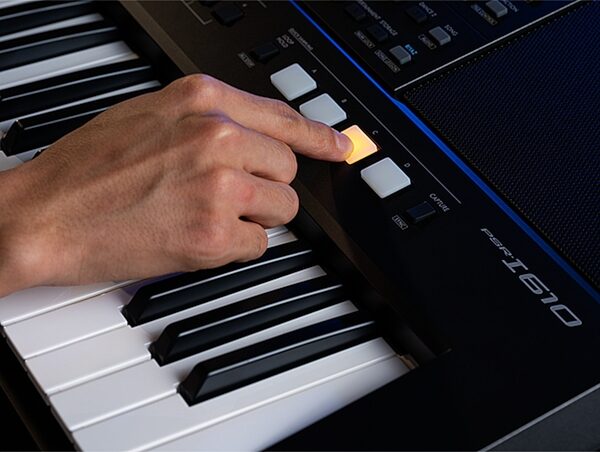 open zoom image for Yamaha PSR-I610 Portable Keyboard, Open Box (Like New), Action Position Back