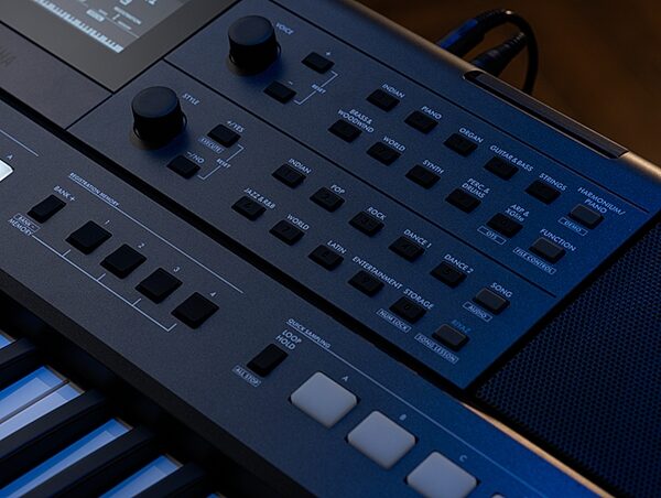 open zoom image for Yamaha PSR-I610 Portable Keyboard, Open Box (Like New), Action Position Back