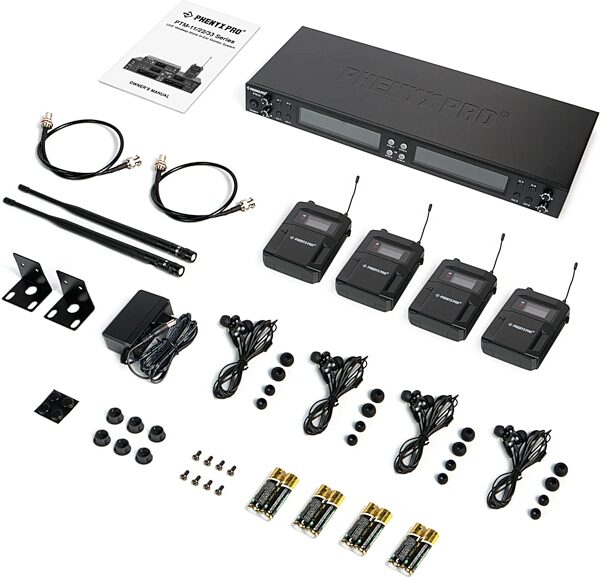 open zoom image for Phenyx Pro PTM-33-4B Quad-Channel UHF Mono Wireless In-Ear Monitor System, 902 - 928 MHz, PTM-33-4B-900, Action Position Back