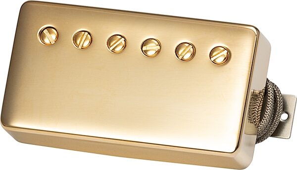 open zoom image for Gibson Custombucker Matched Set Electric Guitar Pickups, Gold Cover, Action Position Back
