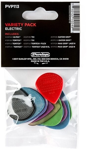 open zoom image for Dunlop PVP113 Electric Guitar Players Variety Pick Pack, New, Alt