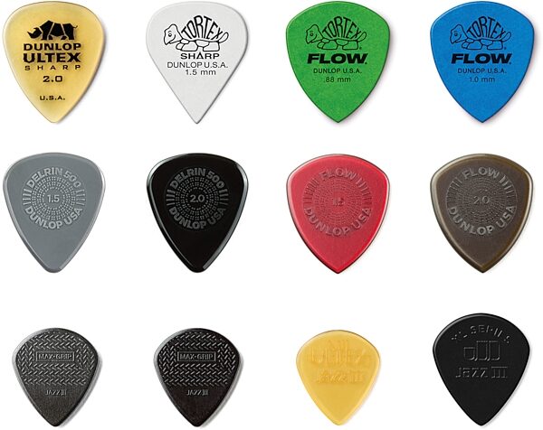 open zoom image for Dunlop Shred Guitar Pick Variety Pack, New, Action Position Back